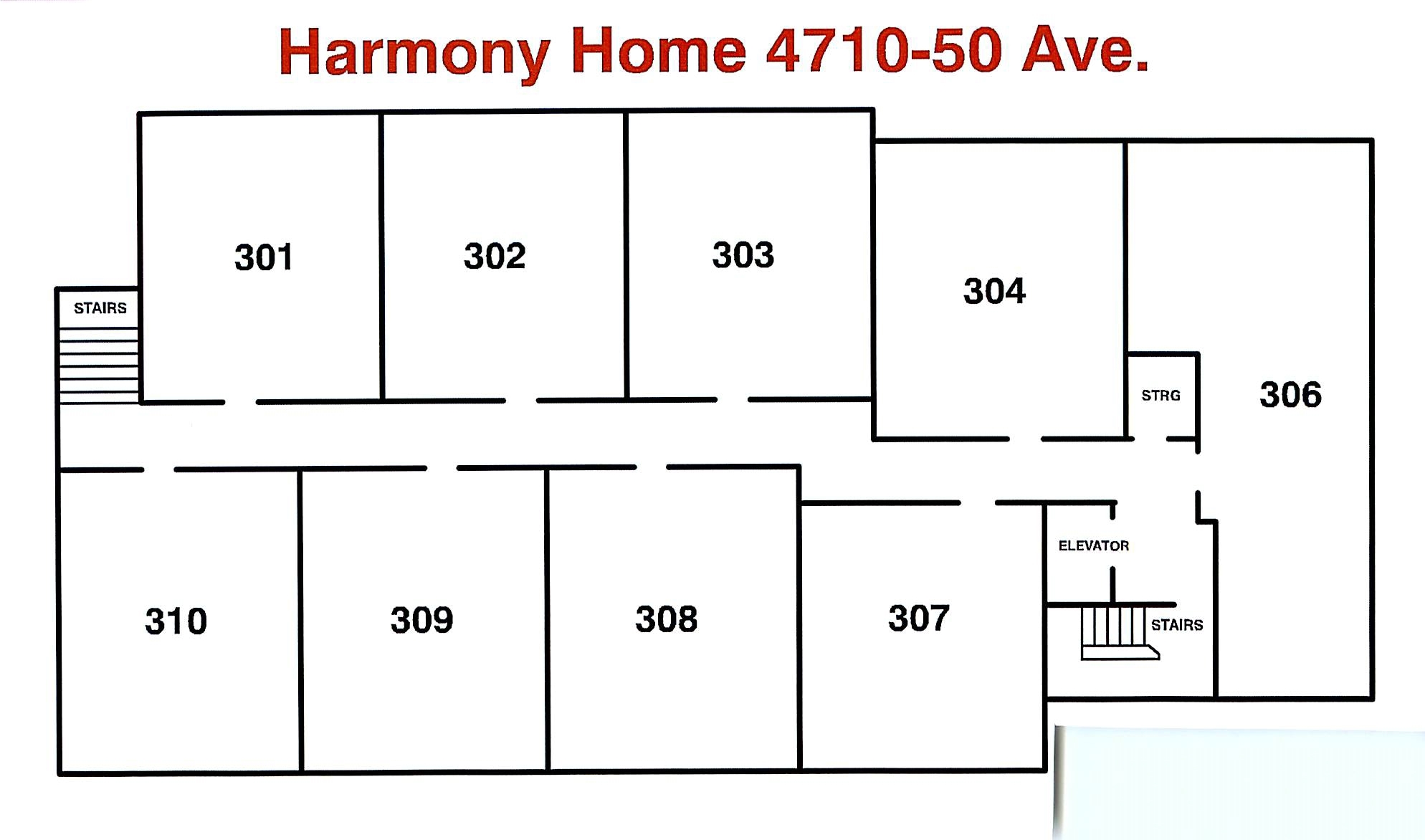 Floor Plan - Harmony Home 3rd Floor May 2018